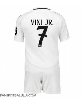 Real Madrid Vinicius Junior #7 Echipament de Fotbal Replică 2024-25 Copii Acasa (+ Șorturi)
